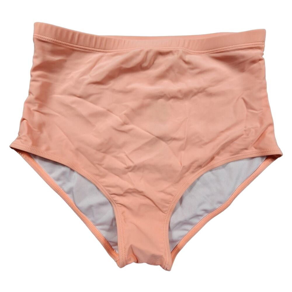 Tempt Me Retro High Waisted Bikini Bottoms Tummy Control Stretchy Womens Large